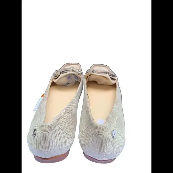 Calvin Klein Women's Size 9 Shoes Ricki Mini Square Chain Toe Slip On Flats Tan - Picture 7 of 14